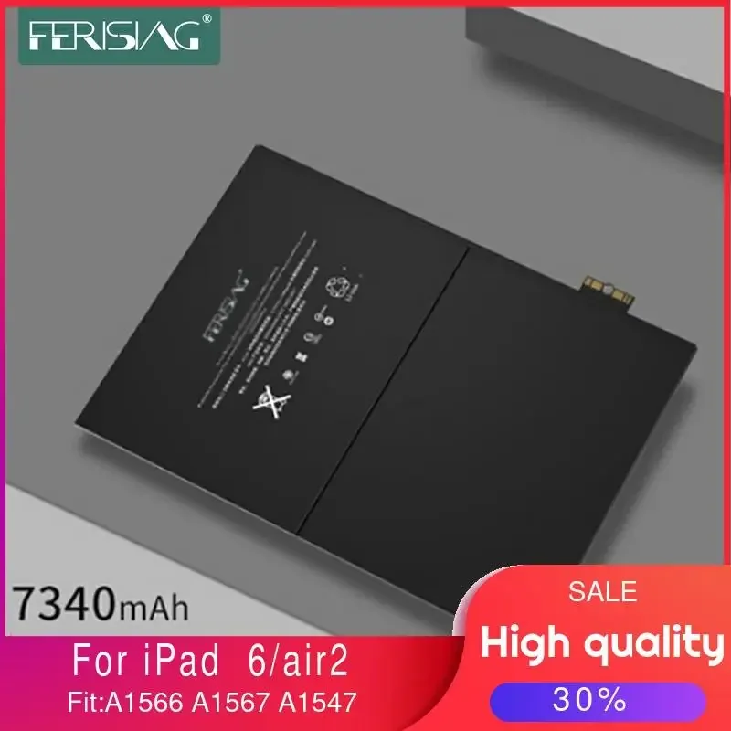 FERISING 100% New OEM Tablet Battery For iPad 6 Air 2 A1566 A1567 A1547 iPad6 bateria Polymer Batarya Replacement battery