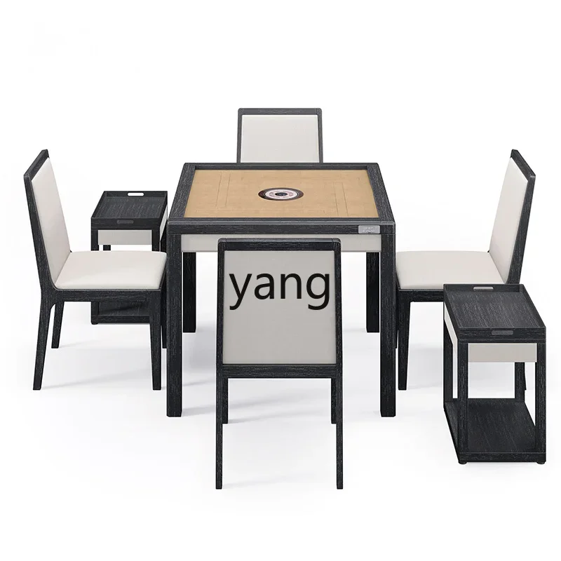 cx Automatic Solid Wood Mahjong Machine National Style Electric Chess and Card Room Mahjong Table Dining Table Dual-Use