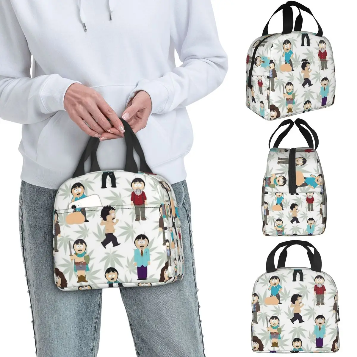 

Термосумка для обедов Randy Marsh: портативный контейнер для еды с мультяшным принтом South Park, термосумка-тоут, ланч-бокс, сумка для еды на работу