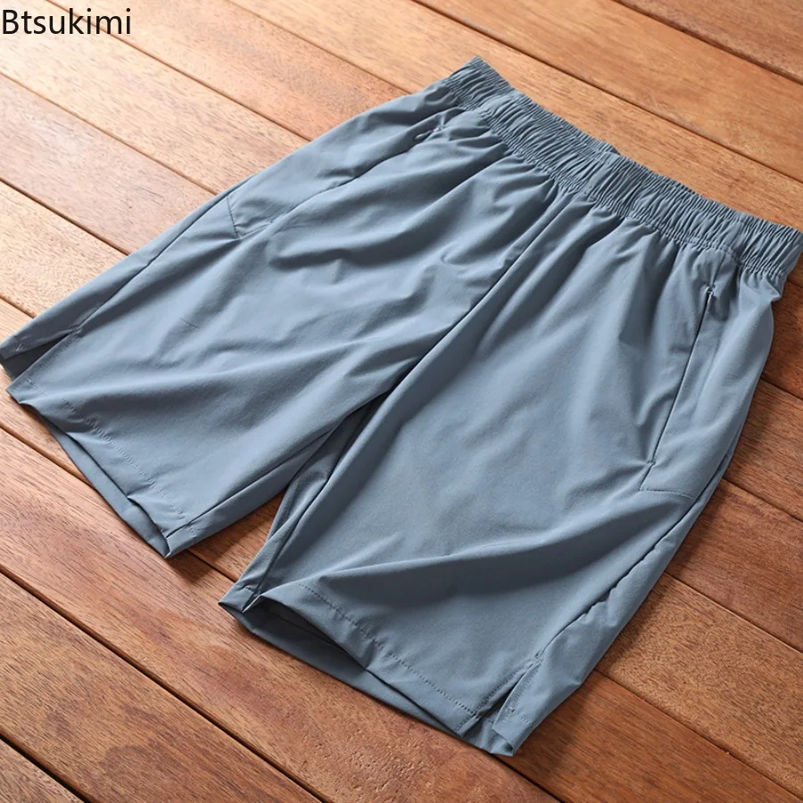 Summer New Men's Sport Running Shorts with Zipper Pockets Outdoor Training Jogging Pants Quick-dry Breathable Fitness Sweatpants