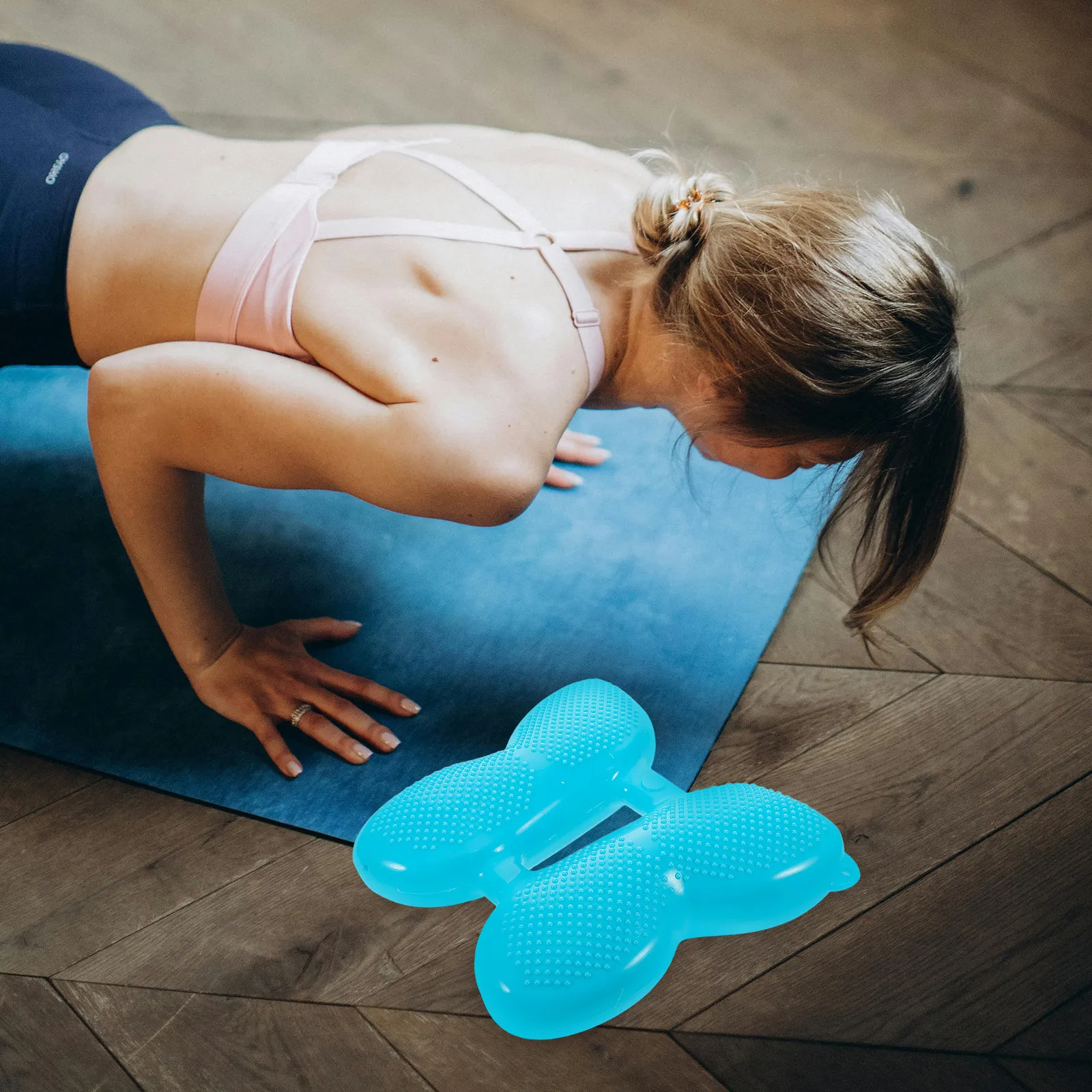 1Set Home Use Inflatable Stepper for Indoor Exercise Balance Fitness Tool Compact Storage Low Impact Toning