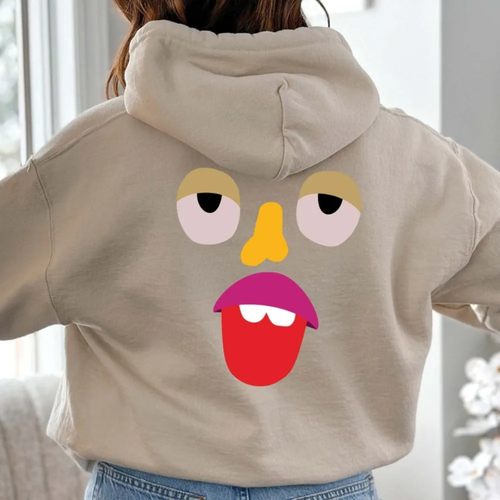 

Funny Face hoodie Silly Face Hoodie Faint Face Hoodie Cute Adult pullover Gift for her Gift for him