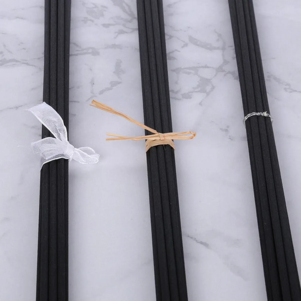 80Pcs Aroma Diffuser Reeds Black Polyester Fiber Rods Natural Air Purifier Replacement Aroma Duiffuser Reed Stick for Room