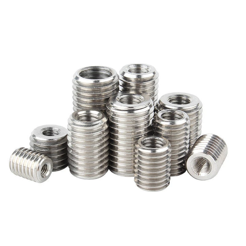5/10/20pcs M2 M3 M4 M5 M6 M8 M10 M12 Slotted Inside Outside Self Tapping Thread Insert Adapter Screw Nuts Sleeve Converter Nut