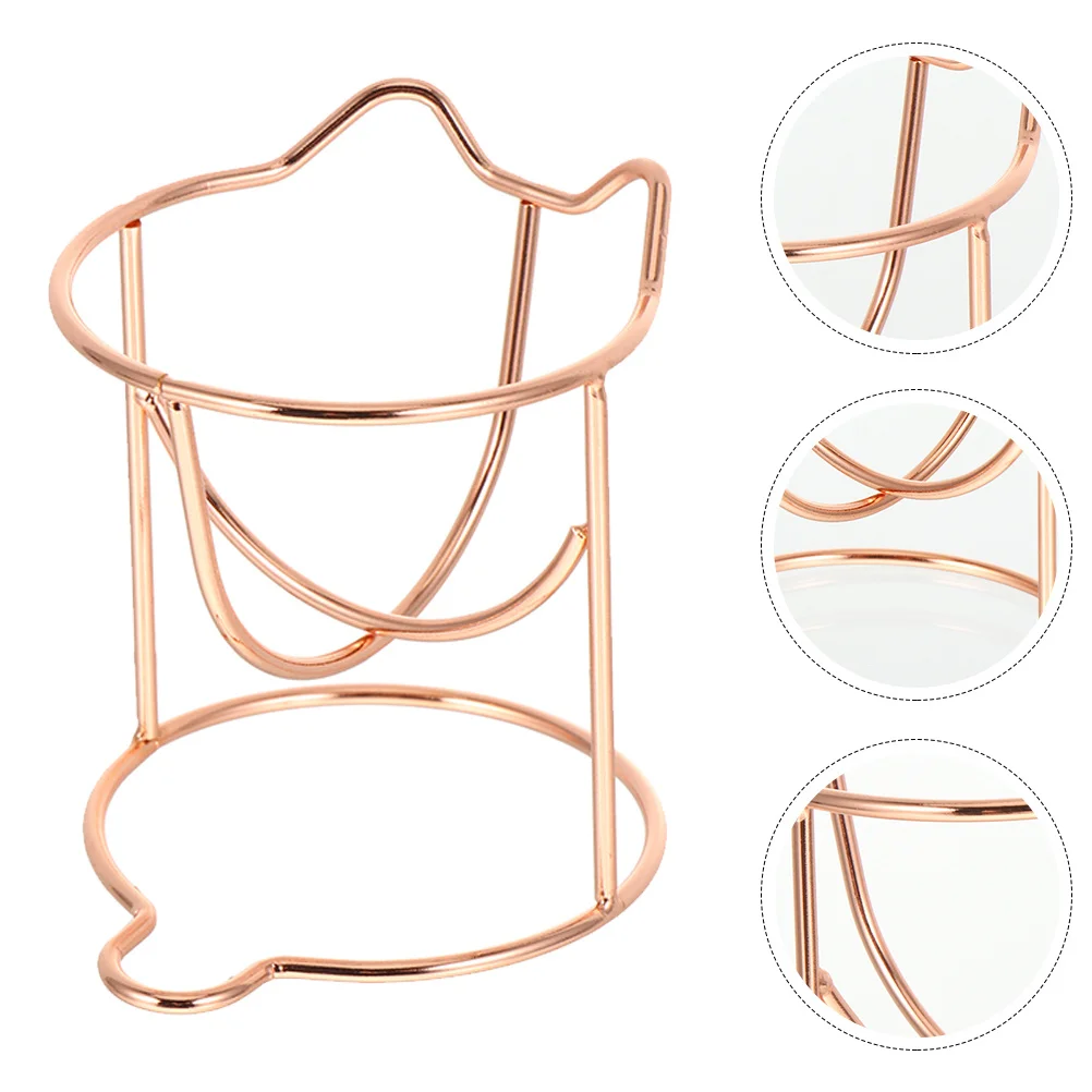 Supporto per Spugnette Trucco in Metallo Oro Rosa, Porta Spugnette a Forma di Gatto, Organizzatore Portatile per Blender Trucco