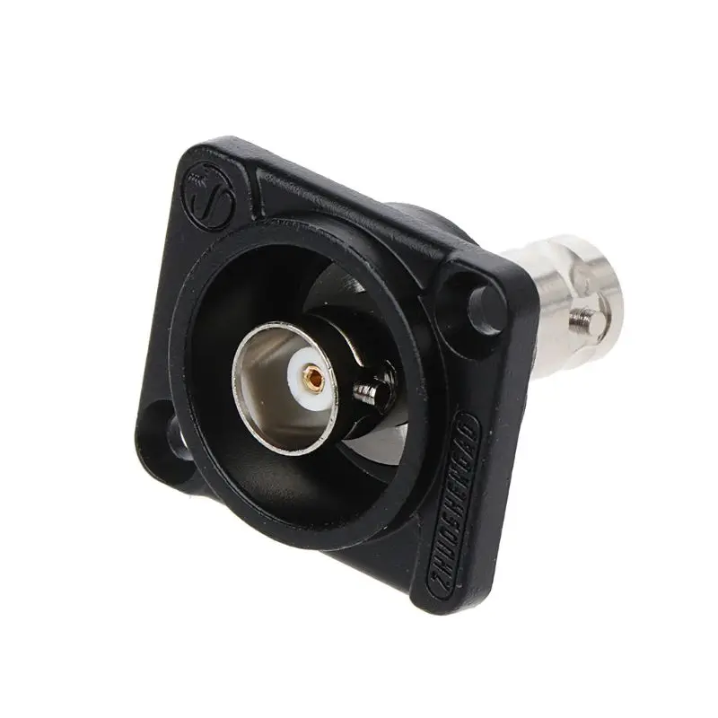 D-Type Double BNC Plug Connector Chassis Panel Mount Adapter O Monitoring