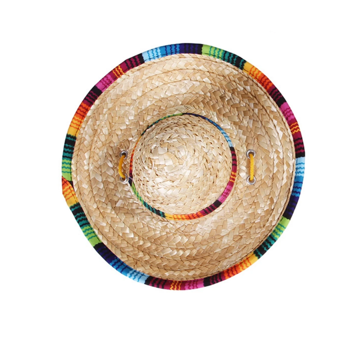 1 pet woven straw hat in a Mexican style hat with adjustable sun shading in spring and summer