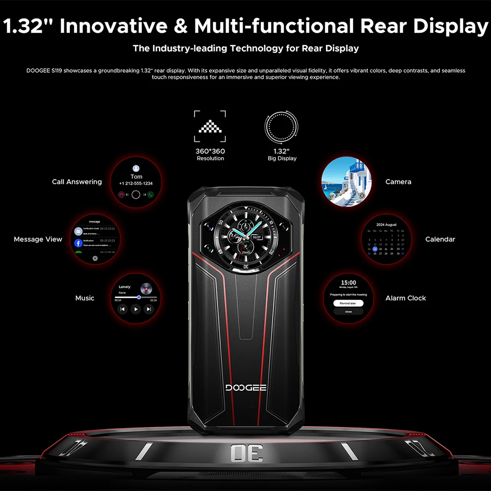 Global Version DOOGEE S119 Rugged Phone 6.72" FHD+ IPS Screen 8GB+512GB 100MP AI Main Camera 10200mAh Battery 33W Android 14 NFC