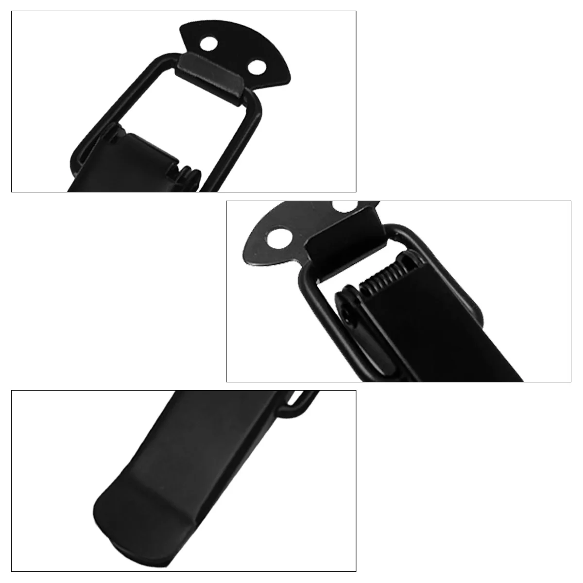 

12Pcs Box Latch Buckle Durable Iron Material Smooth Operation No Stuck Useful Simple Wooden Cases Packing Boxes Safety