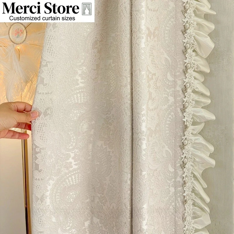 Custom Size Elegant French High End Luxurious Silk Satin Curtains for Bedroom Silky Gloss High Warp Density Simulated Silk