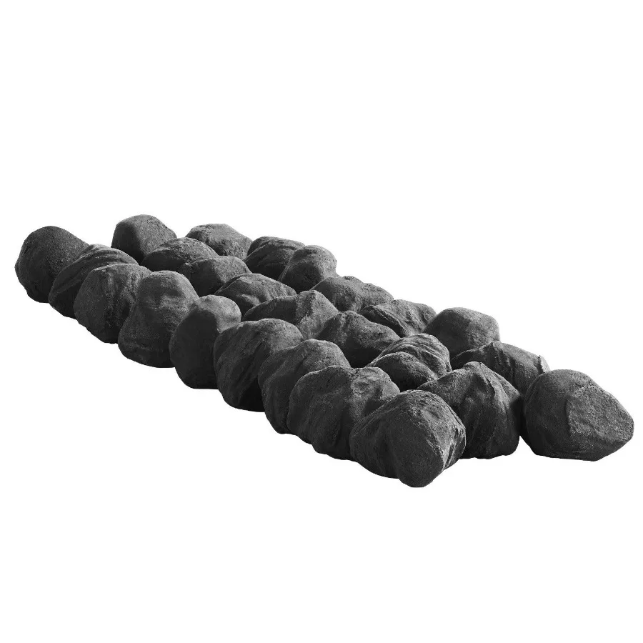 

1.22.0 Inch 25 Pcs Lava Rocks Fire Stones Reusable Fire Pit Stones