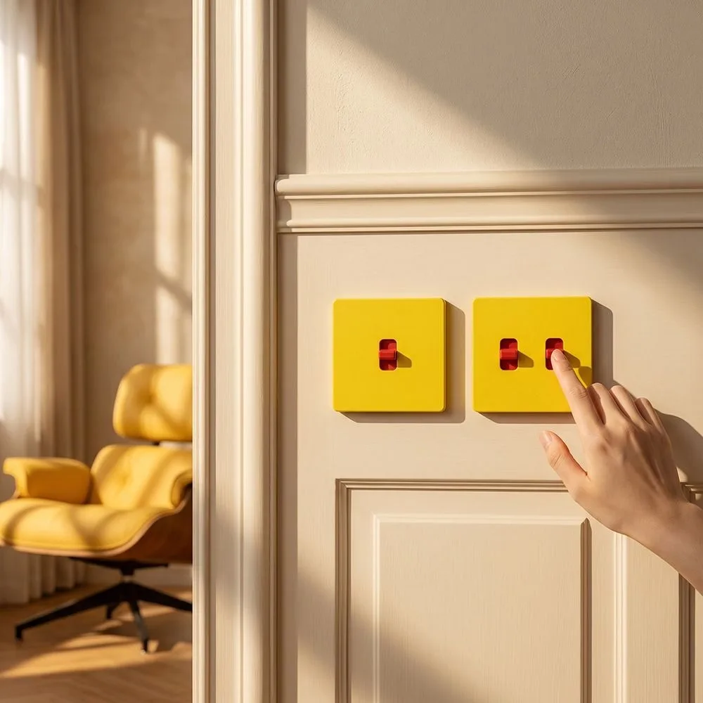Creative Light Switch Guard Covers Self-Adhesive 3D Printed Joystick Switch Stickers Removable Waterproof