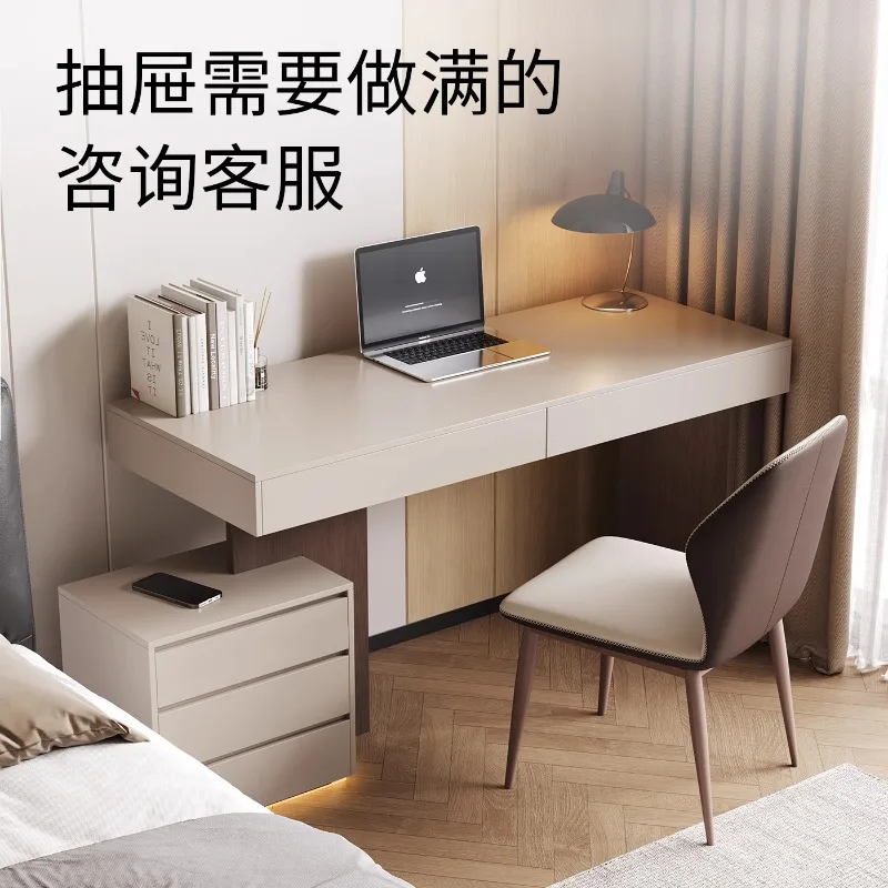 

Настольный стол из цельного дерева с каменной пластиной и шкафом для хранения, компьютерный стол, студенческий учебный стол, столик для макияжа для спальни, офиса