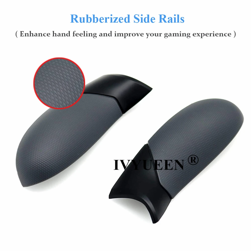 IVYUEEN untuk XBox One Pengendali Elit Seri 1 Rel Samping Karet Pegangan Belakang Pengganti Panel Belakang Casing Pelat Muka