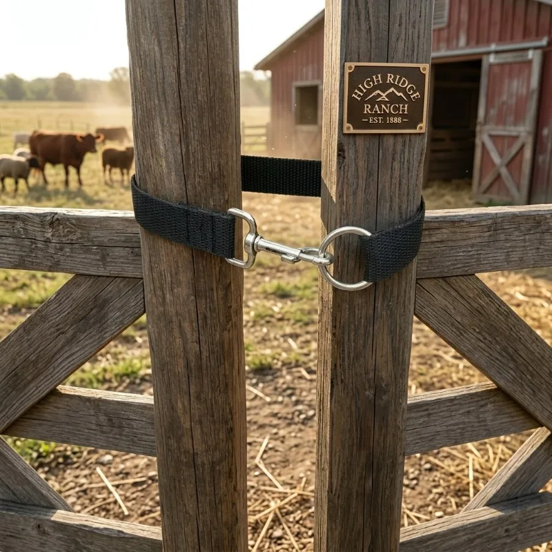 Marek Door Latch, Simple Pasture Gate Latch, Single-loop Noose Rope Buckle Latch, for Securing Horse Fences and Livestock Pen Ga