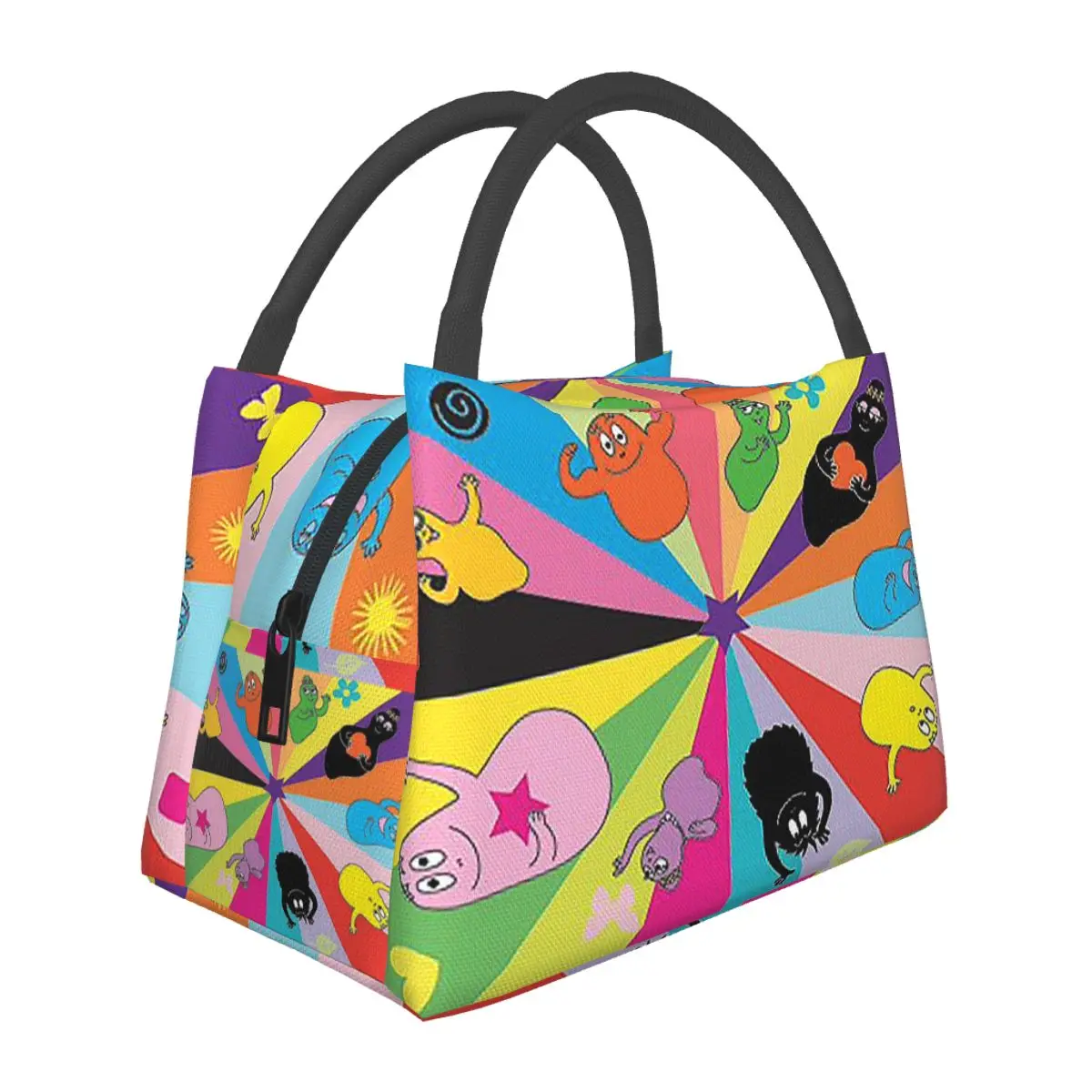 

Термосумка для обедов Barbapapa с героями мультфильмов, изолированная, для школы, для хранения бенто-боксов, портативный контейнер-холодильник, термосумка-тоут