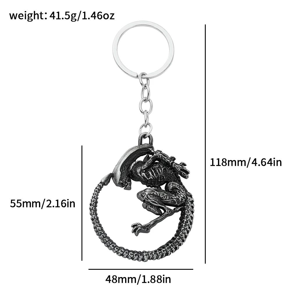 Avp Alien V Predator Covenant Keychains Alien Xenomorph Queen Prometheus Keyring Key Chain Ring Vintage Movie Jewelry