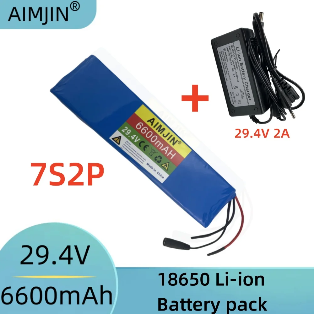 

18650 литий-ионный перезаряжаемый аккумулятор 7S2P 29,4 в подходит для различных электронных устройств (6600 мАч)