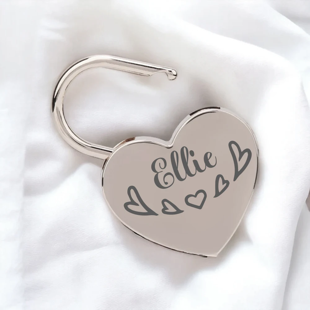 1 pc nice love Custom Name Mini Heart Shaped Lock Wish Lock Wedding Keyed Padlocks Travel Bridge Padlock