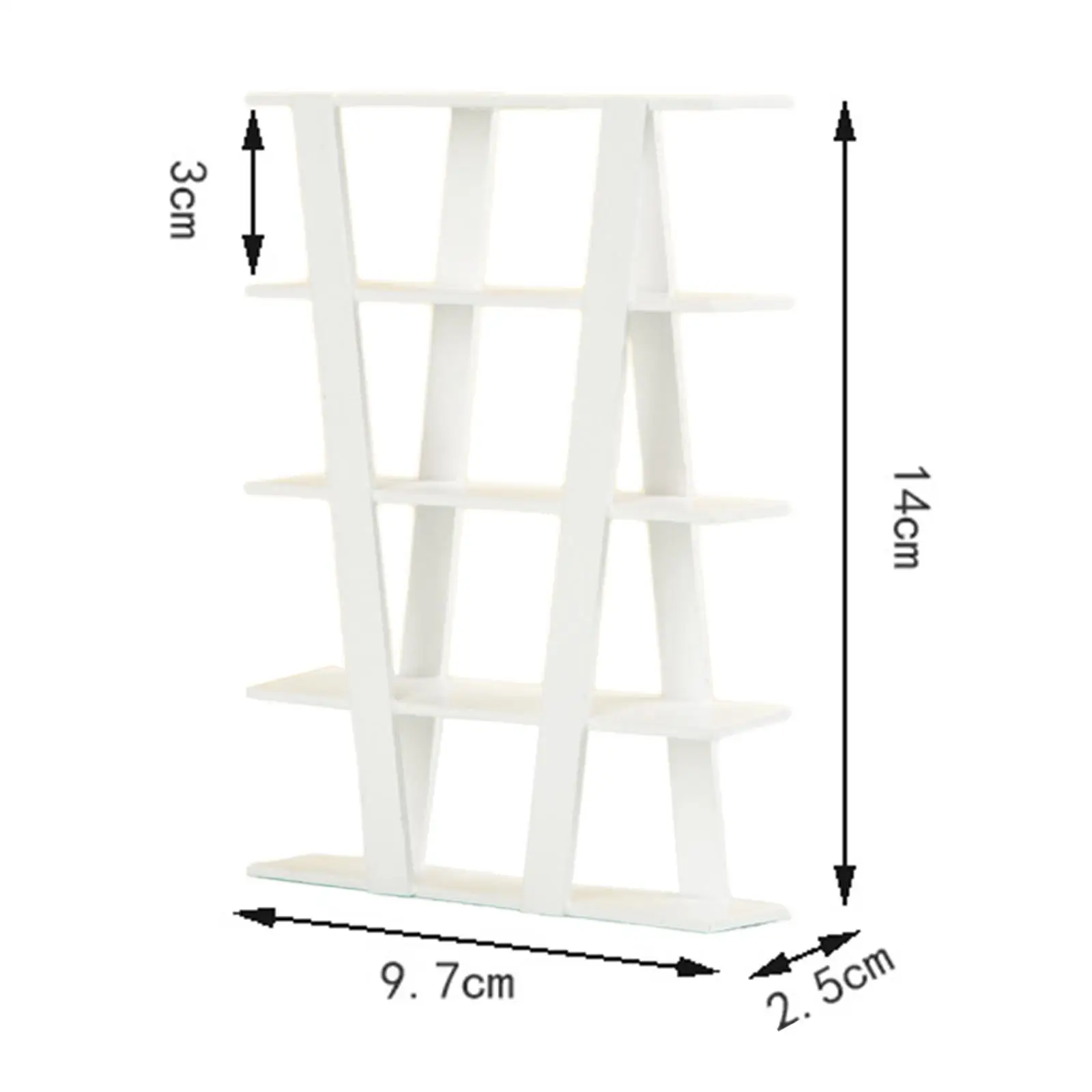 رف خشبي 1:12 بيت الدمية لعبة التظاهر المصغرة رف عرض الخشب أرفف التخزين