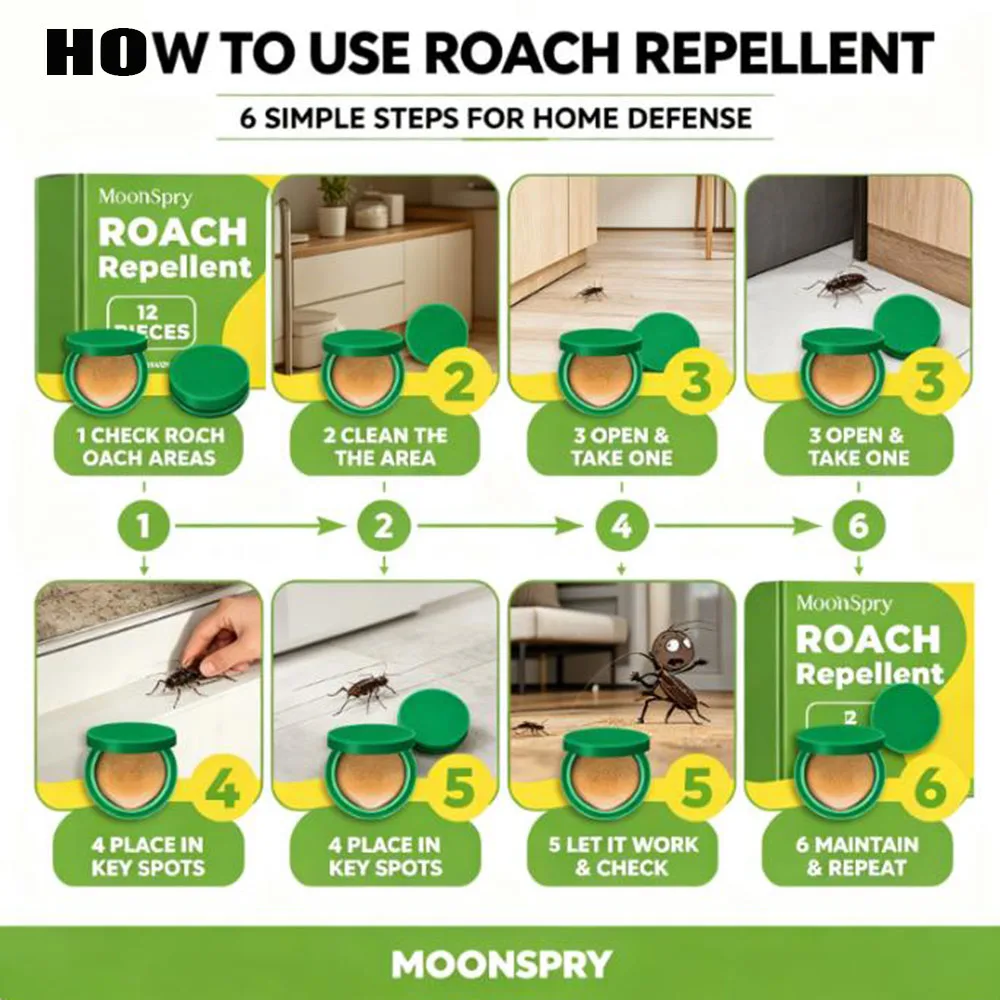 Cockroach repellent capsules prevent serious cockroach infections and permanently eliminate unwanted cockroaches
