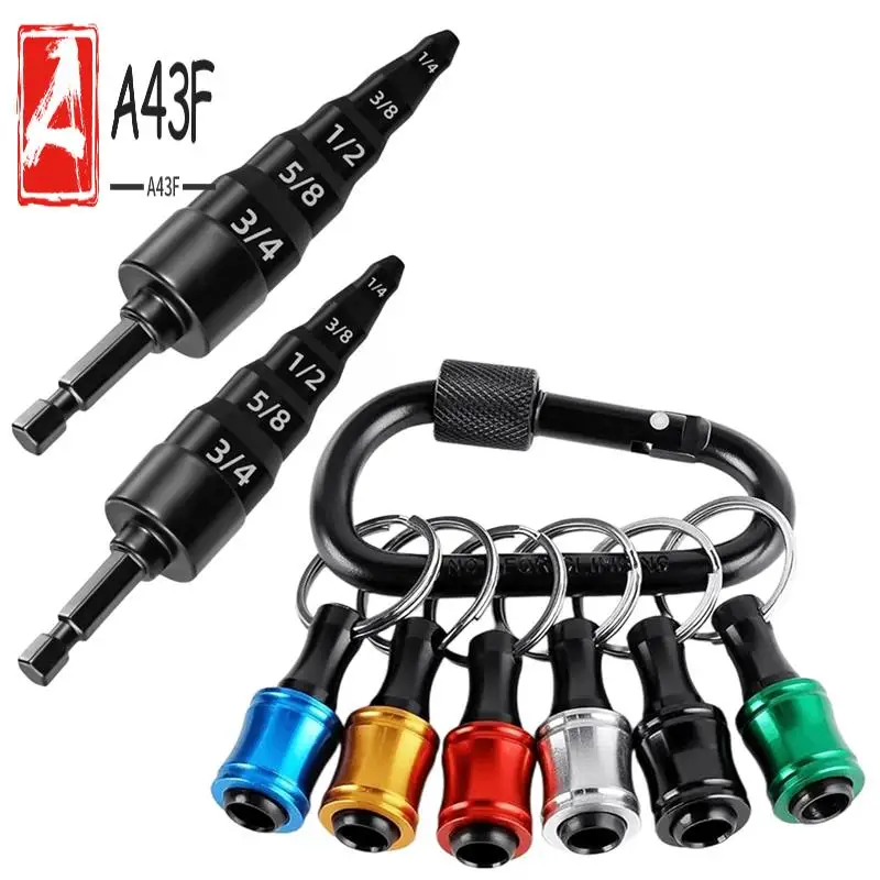 

A43F-8 шт. набор инструментов для ремонта с держателем бит, расширитель медной трубы 5 в 1, набор сверл для обжима 1/4 дюйма