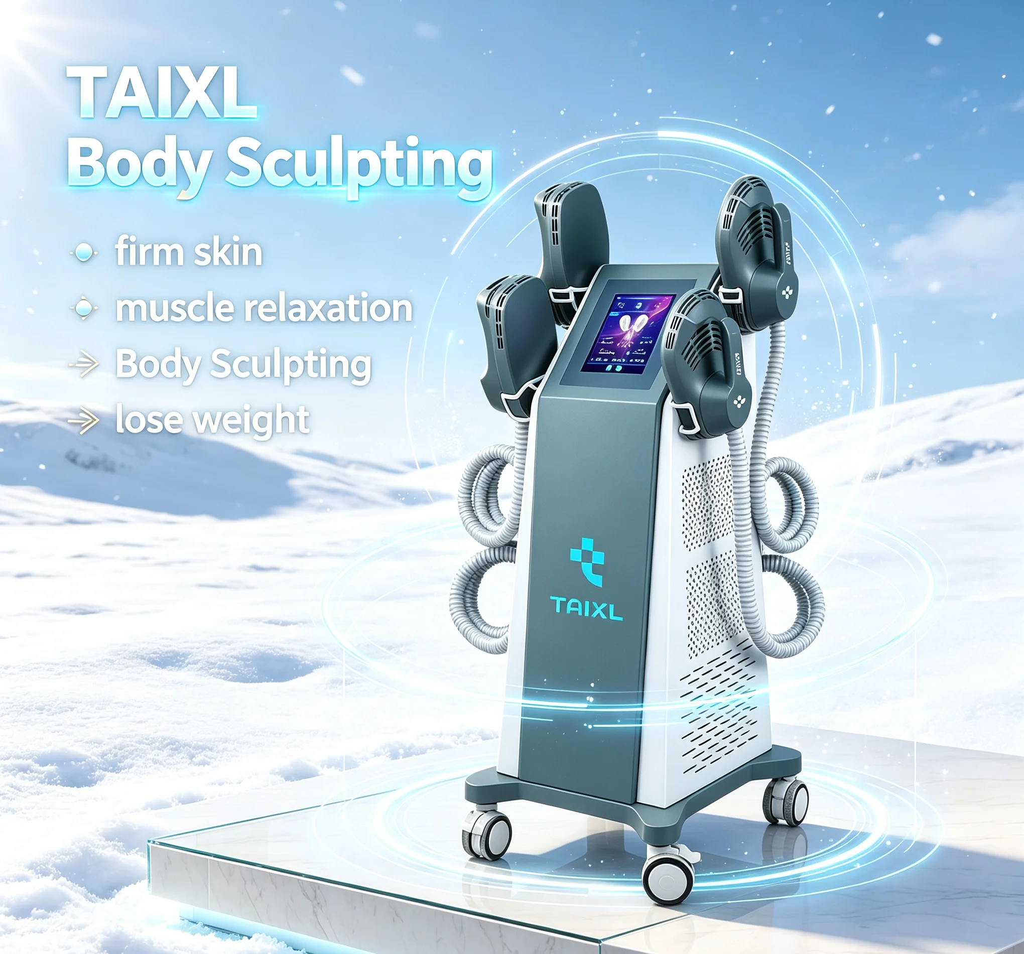 TAIXL 15Tesla 6500W EMSRF Body Sculpt Device Weight Loss firm skin massage machine