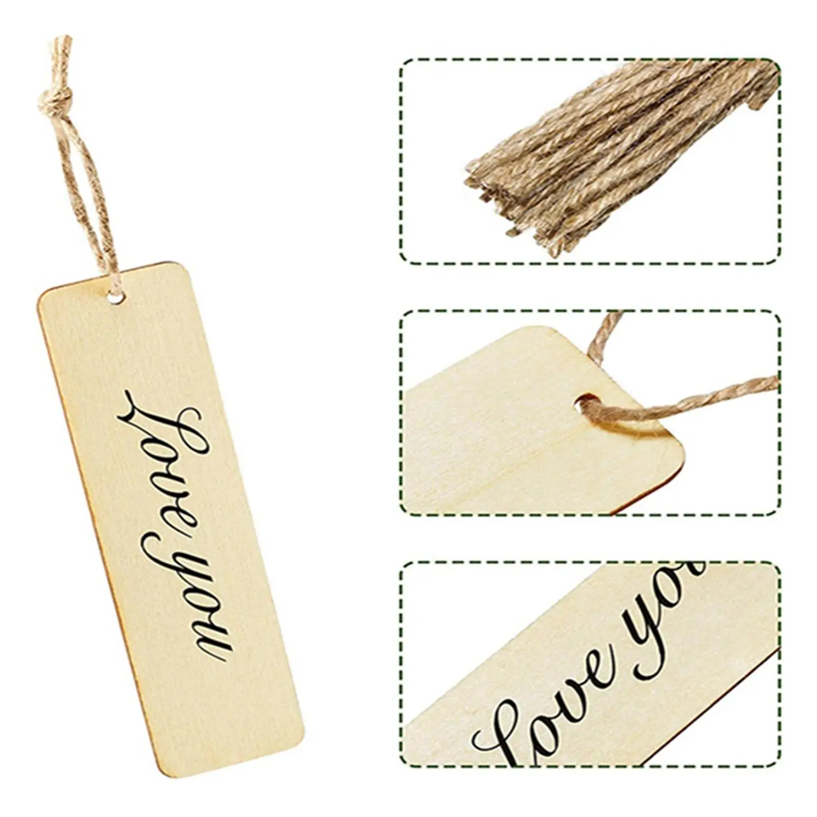 15 Pieces Acrylic Blank Bookmarks with Tassels 36 Pieces Wooden Blank Bookmarks with Hole for Kids Aduits DIY Tags