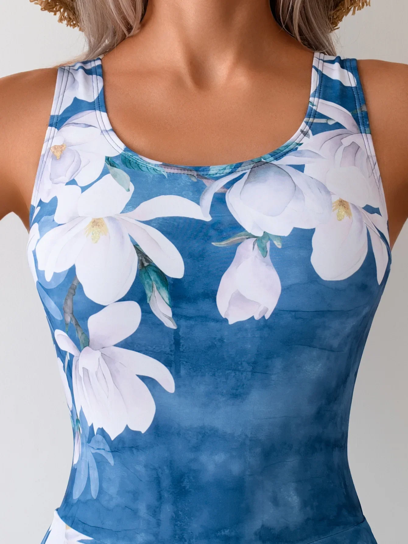 2025 nouveau maillot de bain pour femme robe imprimé fleuri conservateur une pièce maillots de bain minceur Tankini Sexy Corset femmes body vacances
