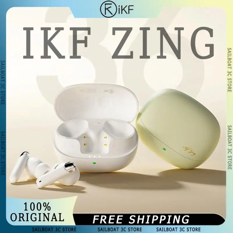 iKF Zing Wireless Earphones With 6Mics Active Noise Reduction Low Latency IPX5 Waterproof Long Endurance Custom TWS Earphones