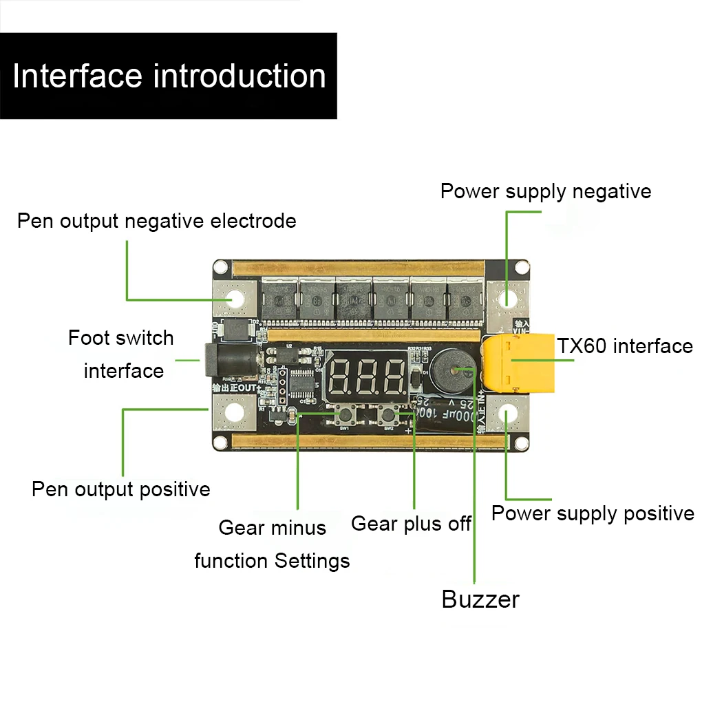 99 Gears 8V-24V Spot Welder Kit Digital Power Adjustable Spot Welding Pen Control Board Nickel Sheet For 18650 Lithium Battery