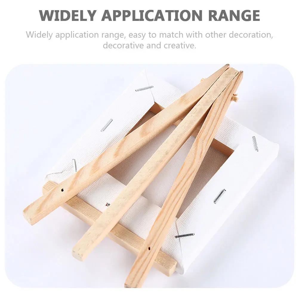 3Pcs Triangle Easel Kindergarten Miniature Wooden Easel Decorative Painting Holder Mini Decoration Creative Display Stand