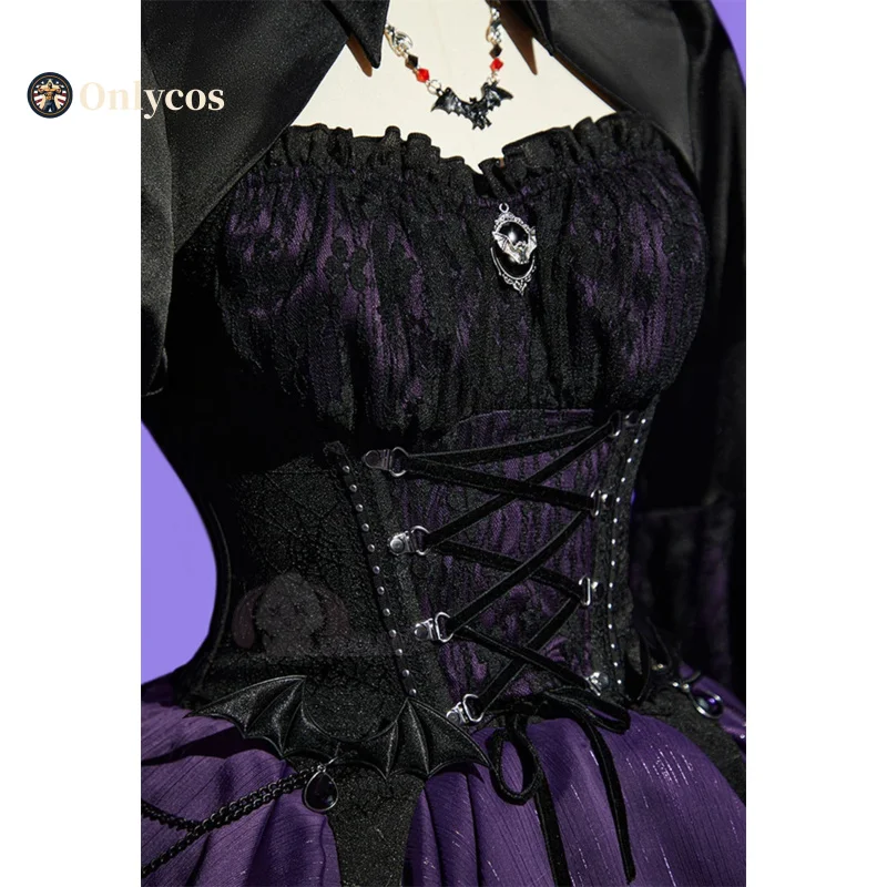Elizabeth Cosplay Monster Cos High Costume Gothic Dress Anime Character Halloween Carnival Party Prop Onlycos