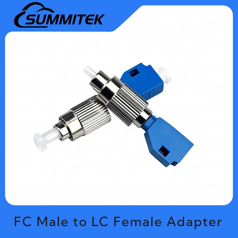 SUMMITEK FC Male to LC Female Hybrid Converter Adapter Single Mode Optical Connector Fiber Optic Power Meter Coupler