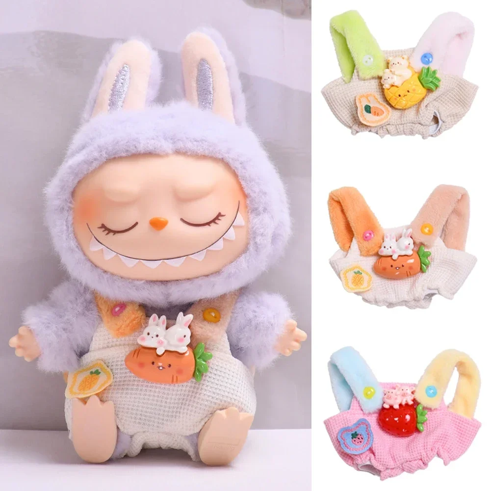 17 centimetri Mini Peluche Vestiti della Bambola Vestito Accessori Per La Corea Kpop Eso Labubu Idol carino frutta tuta Abbigliamento Regalo