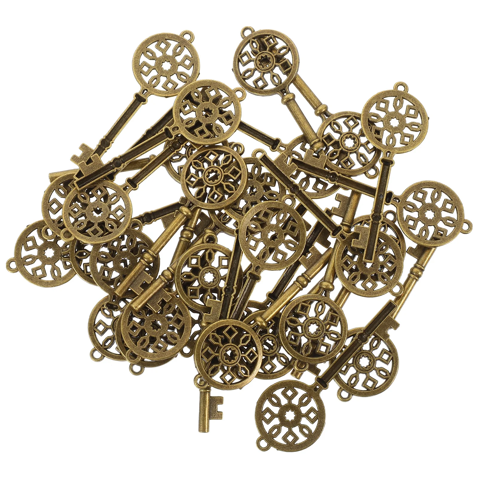 

30 Pcs Vintage Jewelry Accessories Retro Alloy Key Charms Pendant Diy Crafts Wedding Party Gifts Metal Decorative Bracelet
