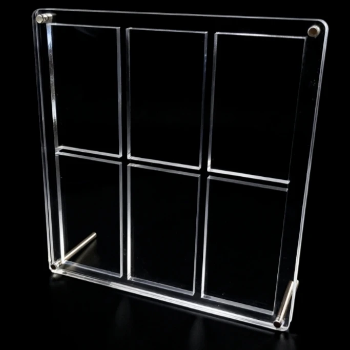 6 فتحات متدرجة بطاقة عرض موقف كريستال واضح حامل أكريليك ل 35PT سميكة البوكيمون يو غي أوه بطاقات رياضية لعبة هدية