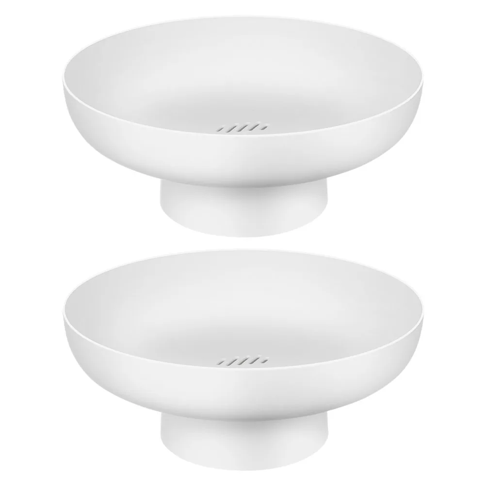 

2Pcs Multifunctional Fruit Basket Snack Serving Bowl Display Tray Footed Dish Coffee Table Decor Kitchen Barware Set