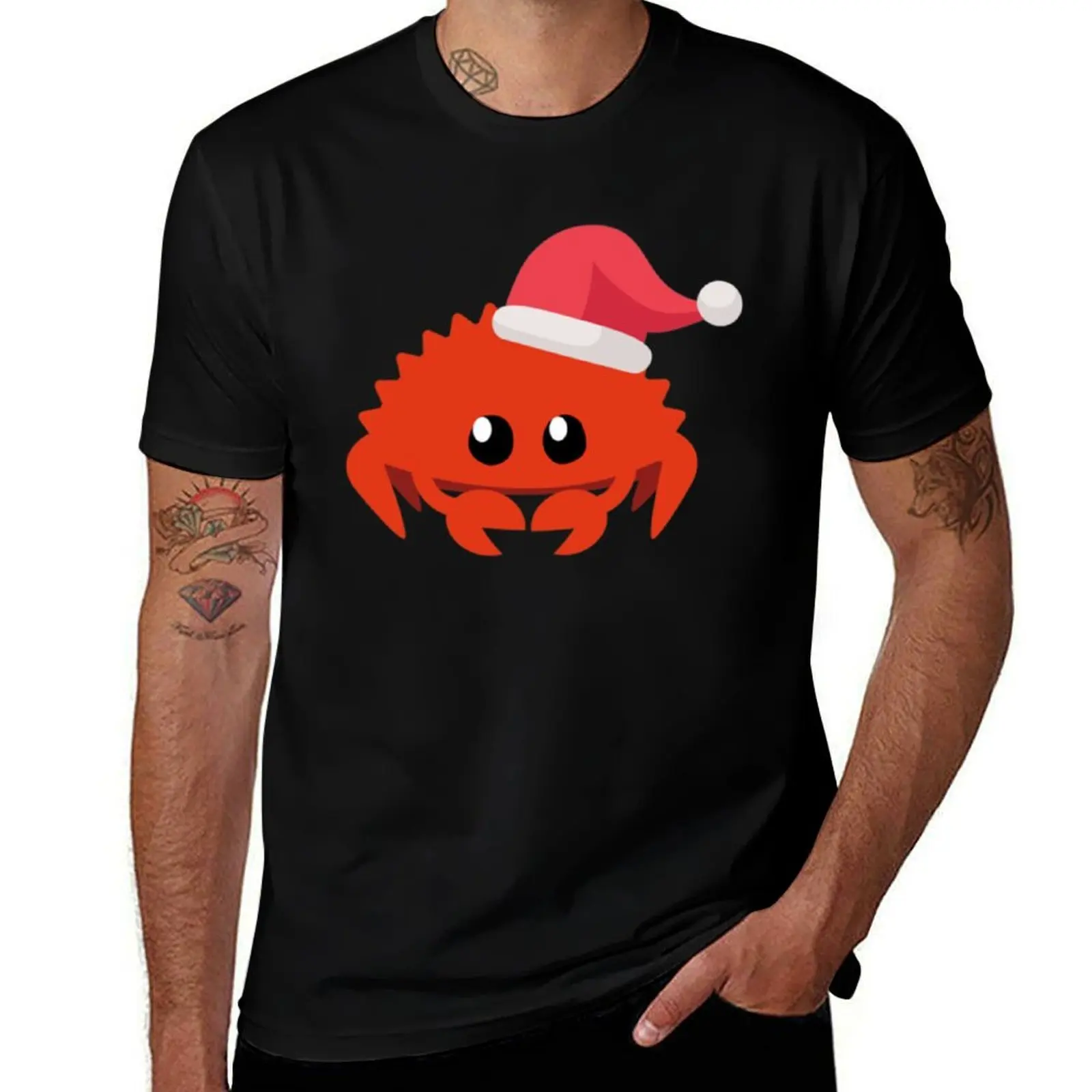 Rust ferris holiday T-Shirt man t shirts for men T-Shirt