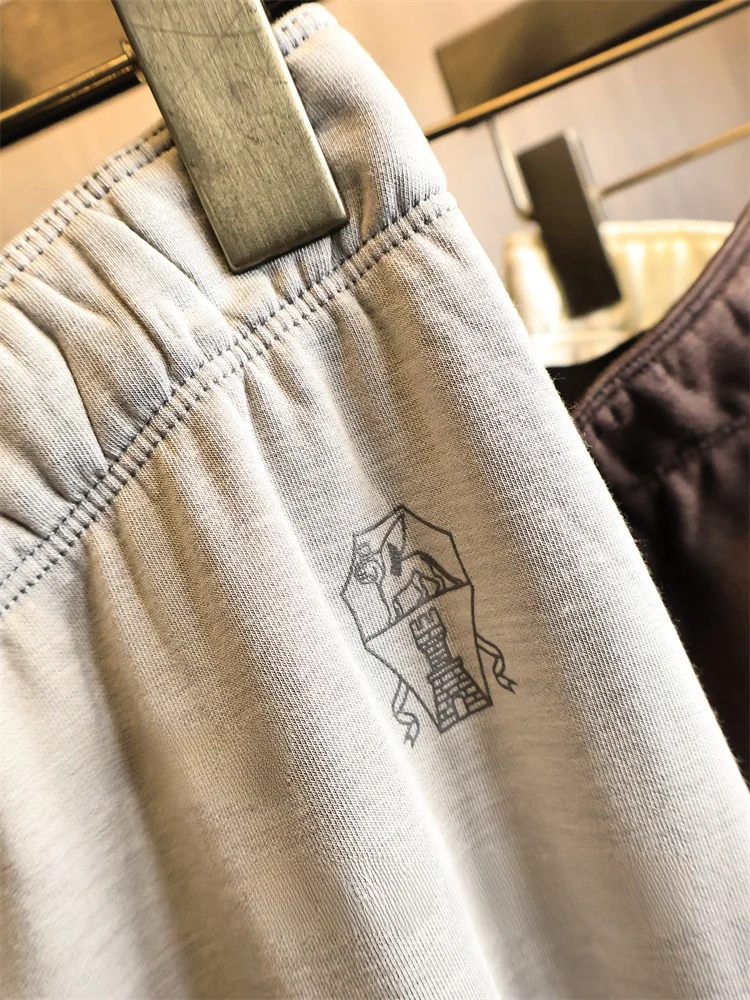 Men's High-end Knitted Fleece Lined Home Clothes Thermal Pants Casual mid Waist Elastic Waist Cotton Polyester Blend Warmth U...