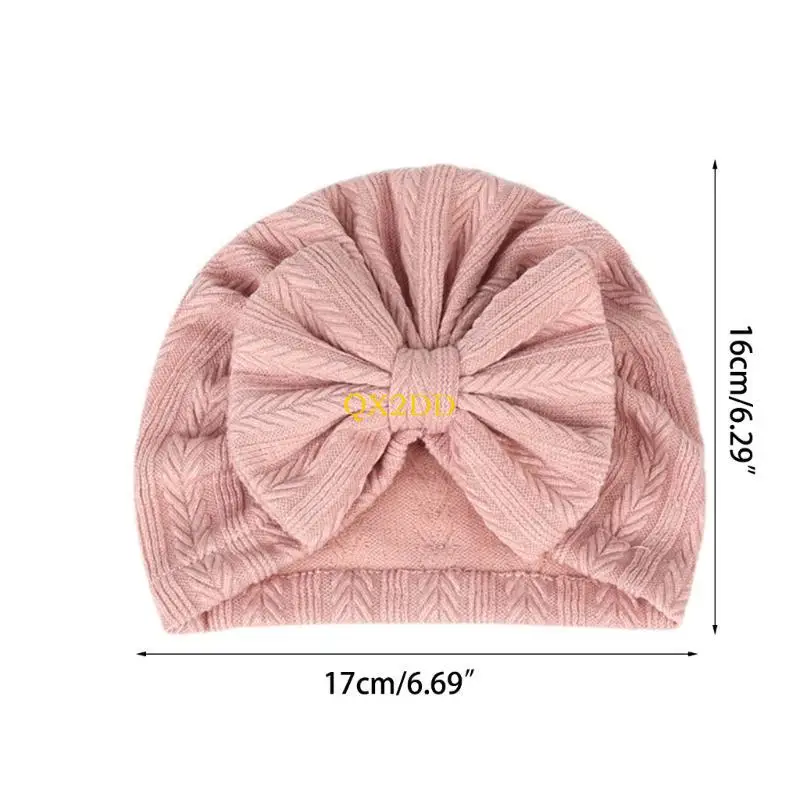 QX2dかわいい赤ちゃん帽子ソフトボウベイビー女の子男の子ターバンハットソリッドカラー新生児乳児