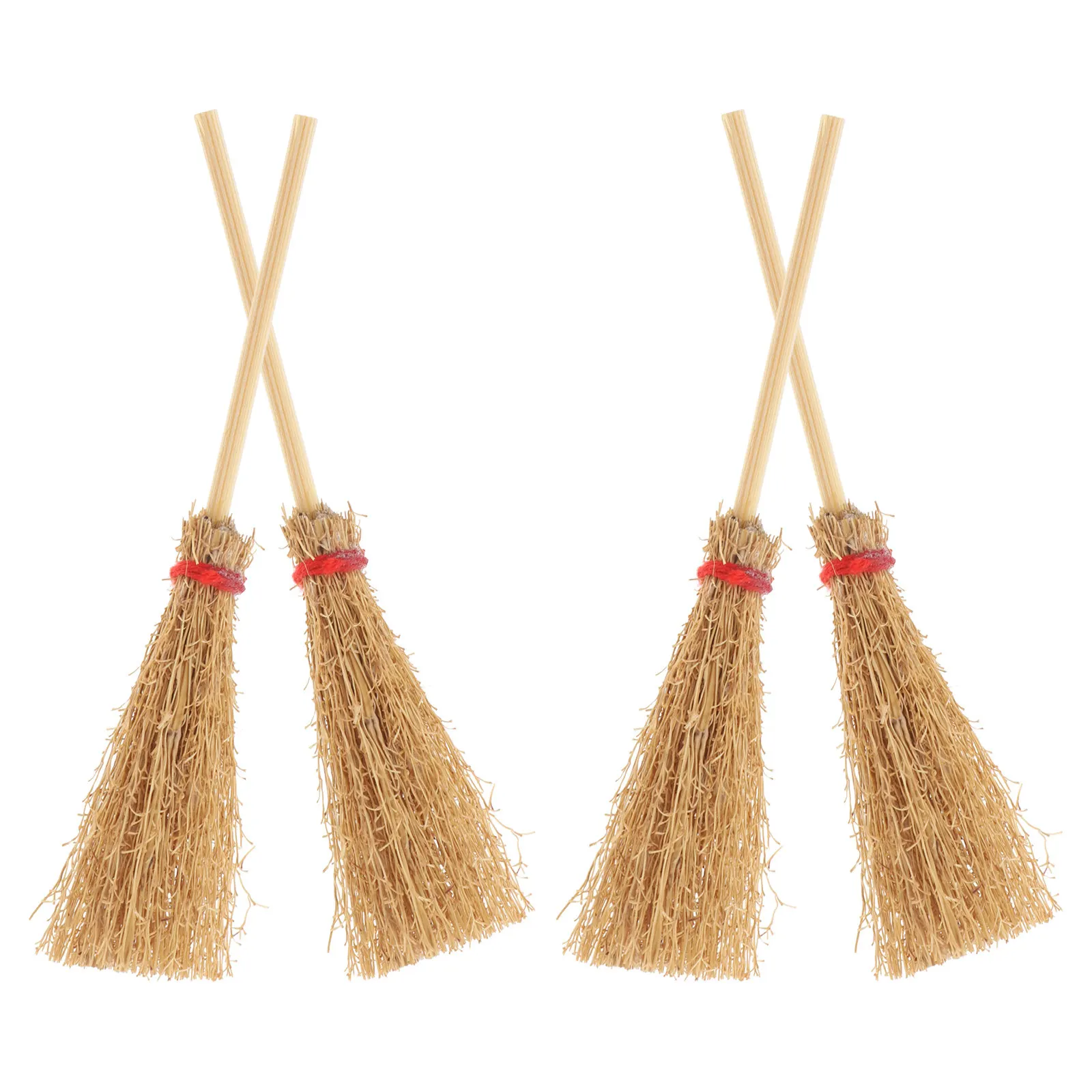 

4Pcs Mini House Brooms Accessory Set Multifunctional Miniature Cleaning Tools for DIY Micro Landscape Home Decoration