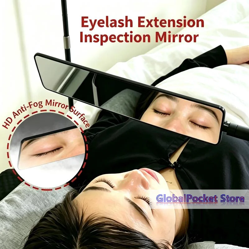 [TG823]1Pcs Long Strip Eyelash Extension Inspection Mirror With HD Anti Fog Surface For Professional Lash Grafting Services