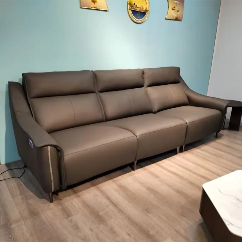 

living room furniture leather luxury electric recliner recliner sofa single