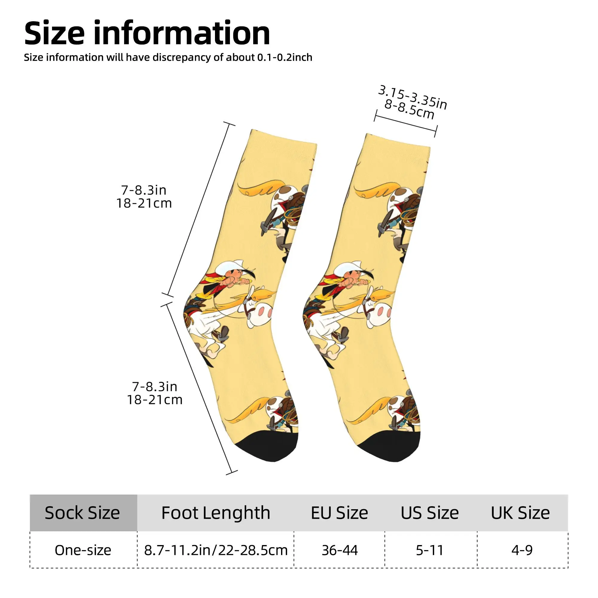 Lucky Luk  Socks  Anti Skid Stockings Men Soft Running Sports Socks Autumn Funny Graphic Socks