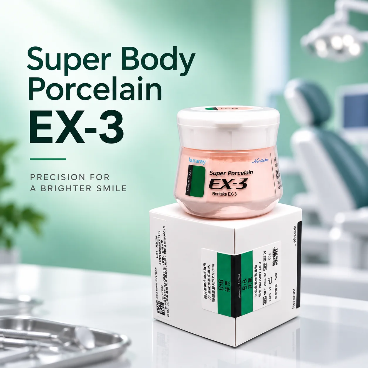 Dental EX-3 Body Ceramic Powder 50g Multiple Shades High Strength Natural Hue for PFM Crown Bridge Prosthetic Restoration