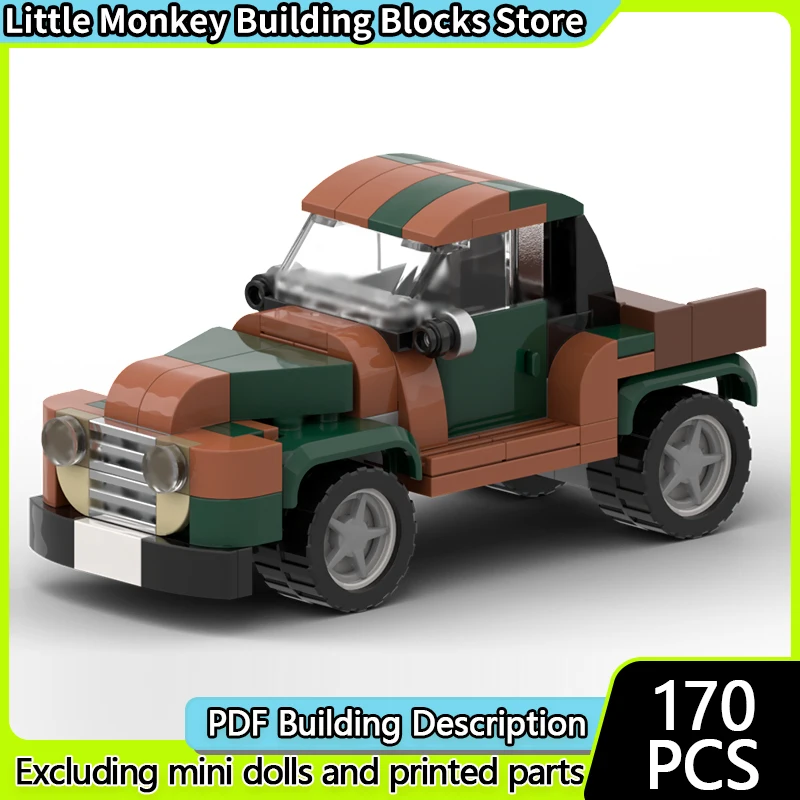 

Speed Racing Car Model MOC Building Bricks Classic Vintage Truck Modular Technology Children Holiday Gifts Assemble Toys Suit
