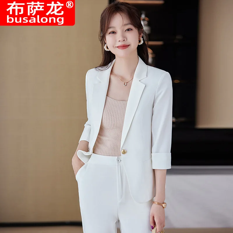 Casual pakset voor dames, zomerdunne stijl, high-end gevoel, klein commuter, professioneel en elegant high-end zakelijk formeel