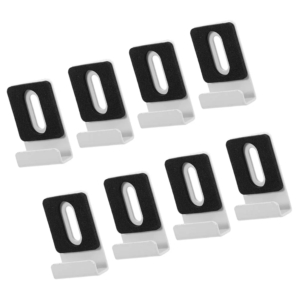 

8 Pcs Mirror Brackets Metal Holder Kit Clips for Frameless Display Hanging on Wall Heavy Duty