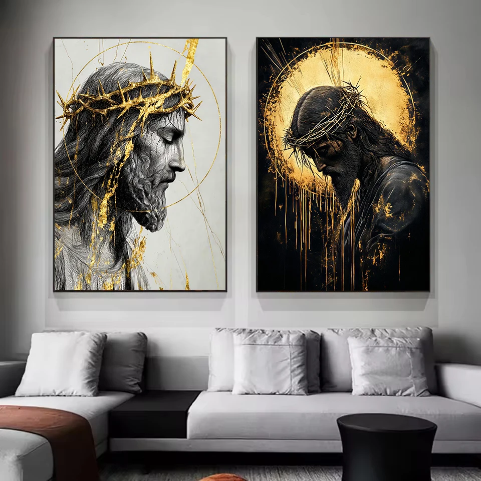 1pc frameless Protection of Jesus Holy Sacred Heart Shepherd Christian Religious Poster Canvas Painting Wall Art Pictures Home D